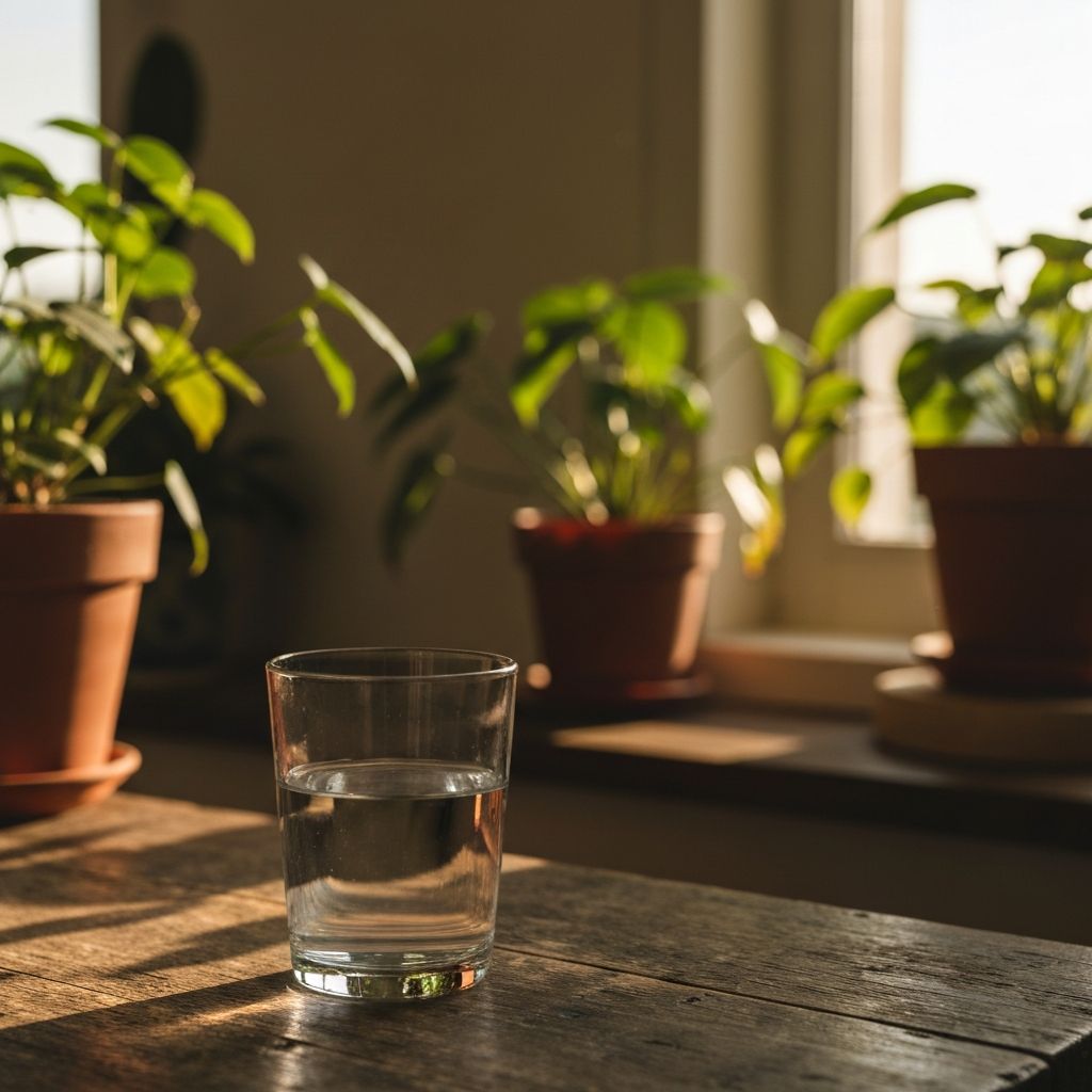 Glass of water and natural light